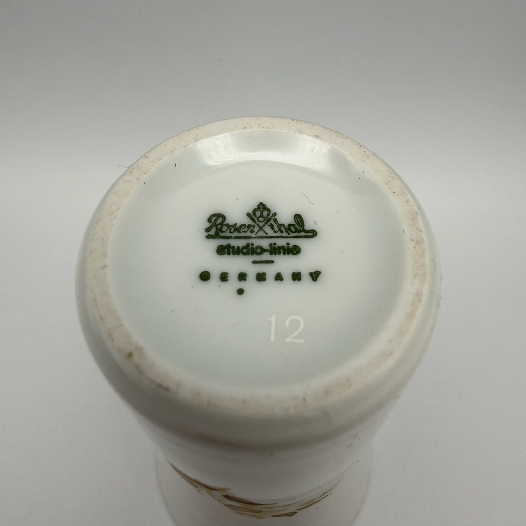 Rosenthal studio-linie Minivase I Design Bjørn Wiinblad I Dekor Romanze in Gold I Vintage 10 cm Rosenthal