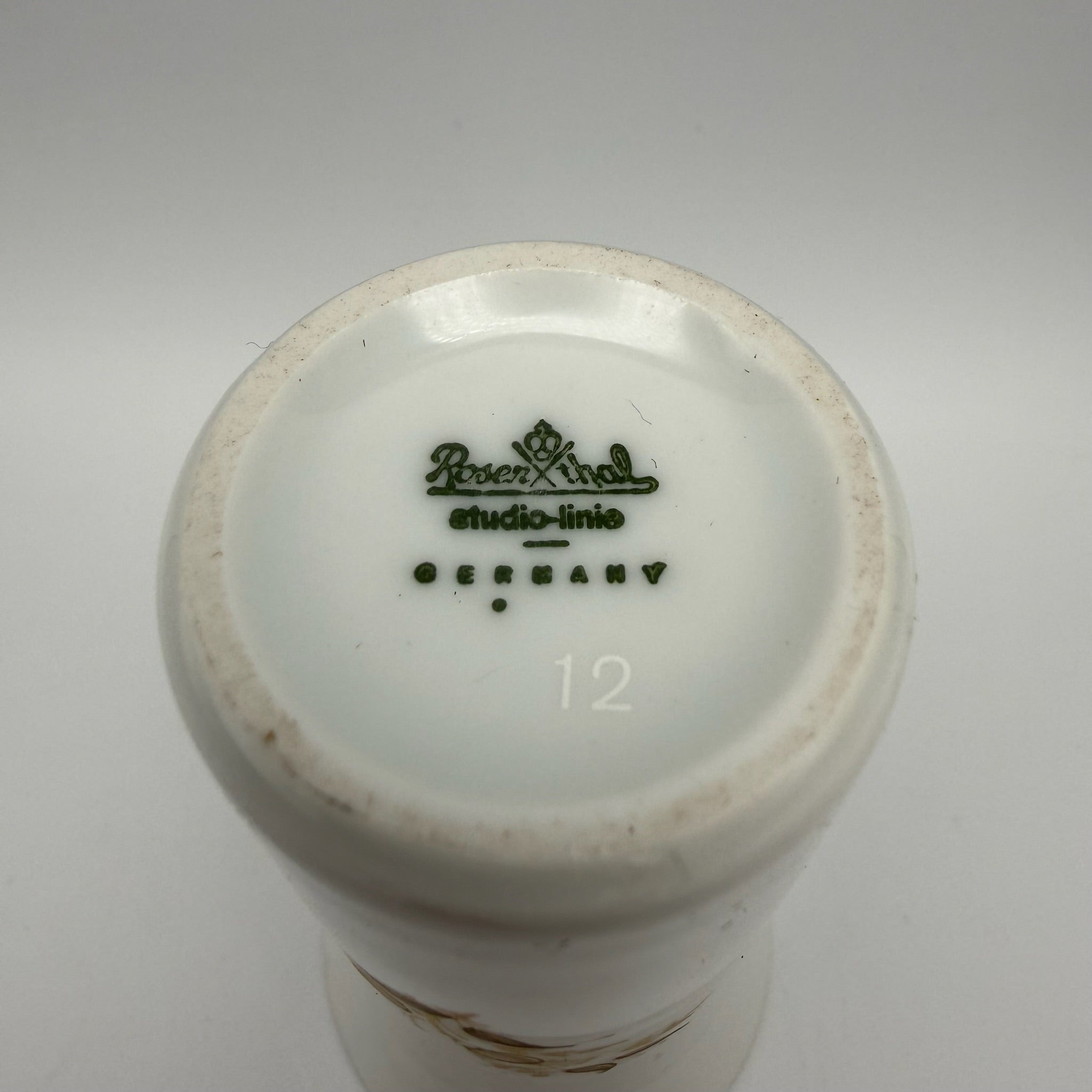 Rosenthal studio-linie Minivase I Design Bjørn Wiinblad I Dekor Romanze in Gold I Vintage 10 cm Rosenthal