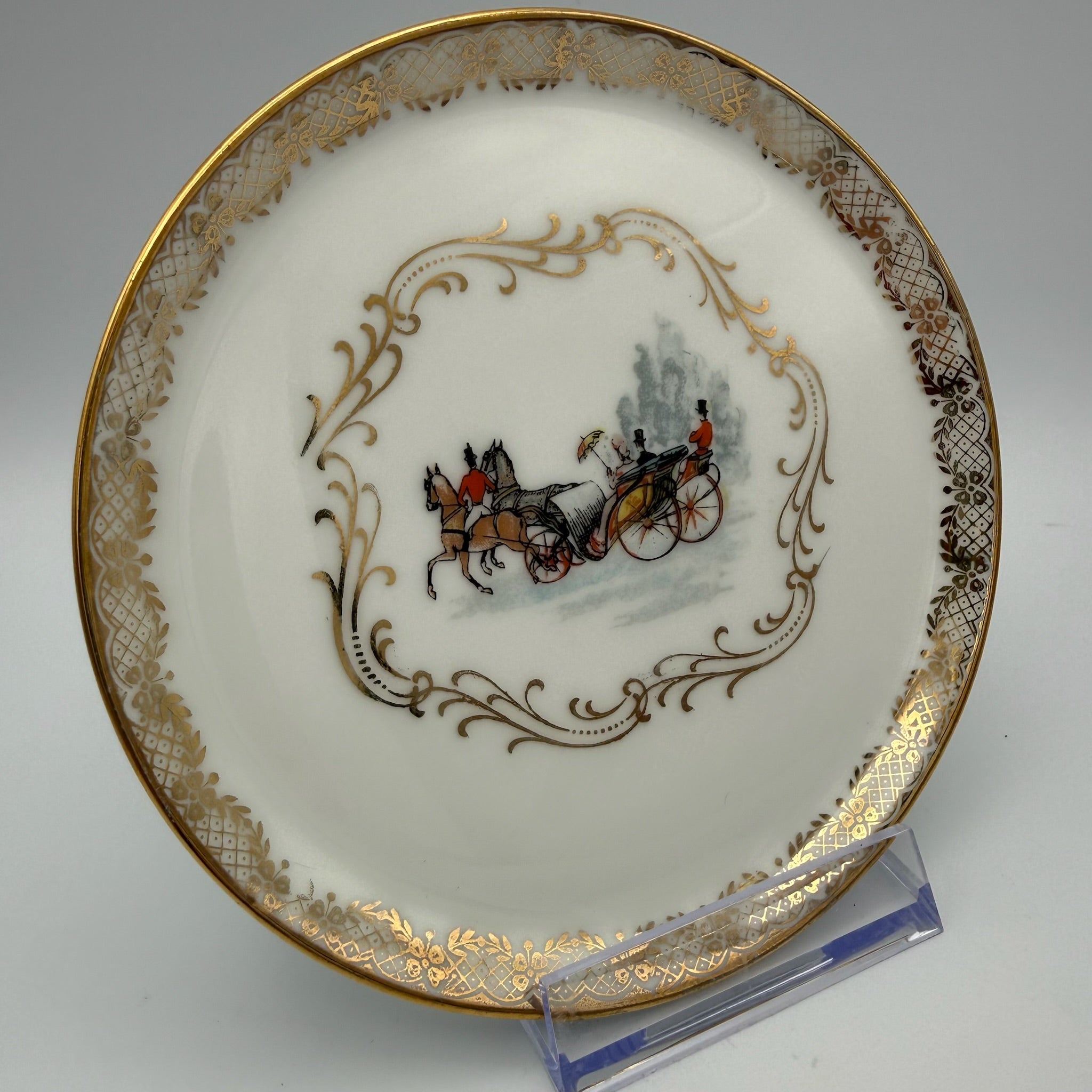 Antiker Limoges Teller I A. Lanternier I Handbemalt I Golddekor I Frankreich I Um 1900 Limoges