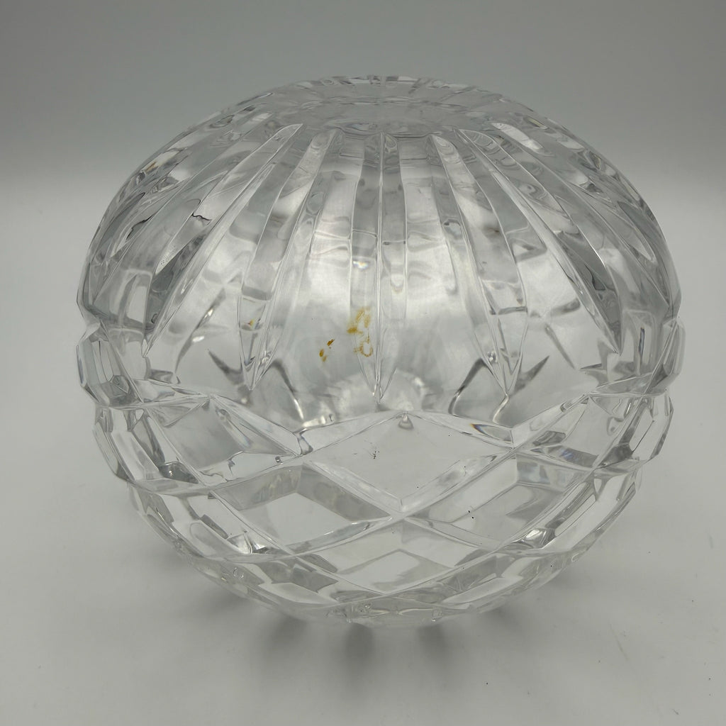 Vintage Kristall Vase I Kugelform I Waffelschliff I Kristallglas I Schwer I 9,5 cm Showroom Ansbach