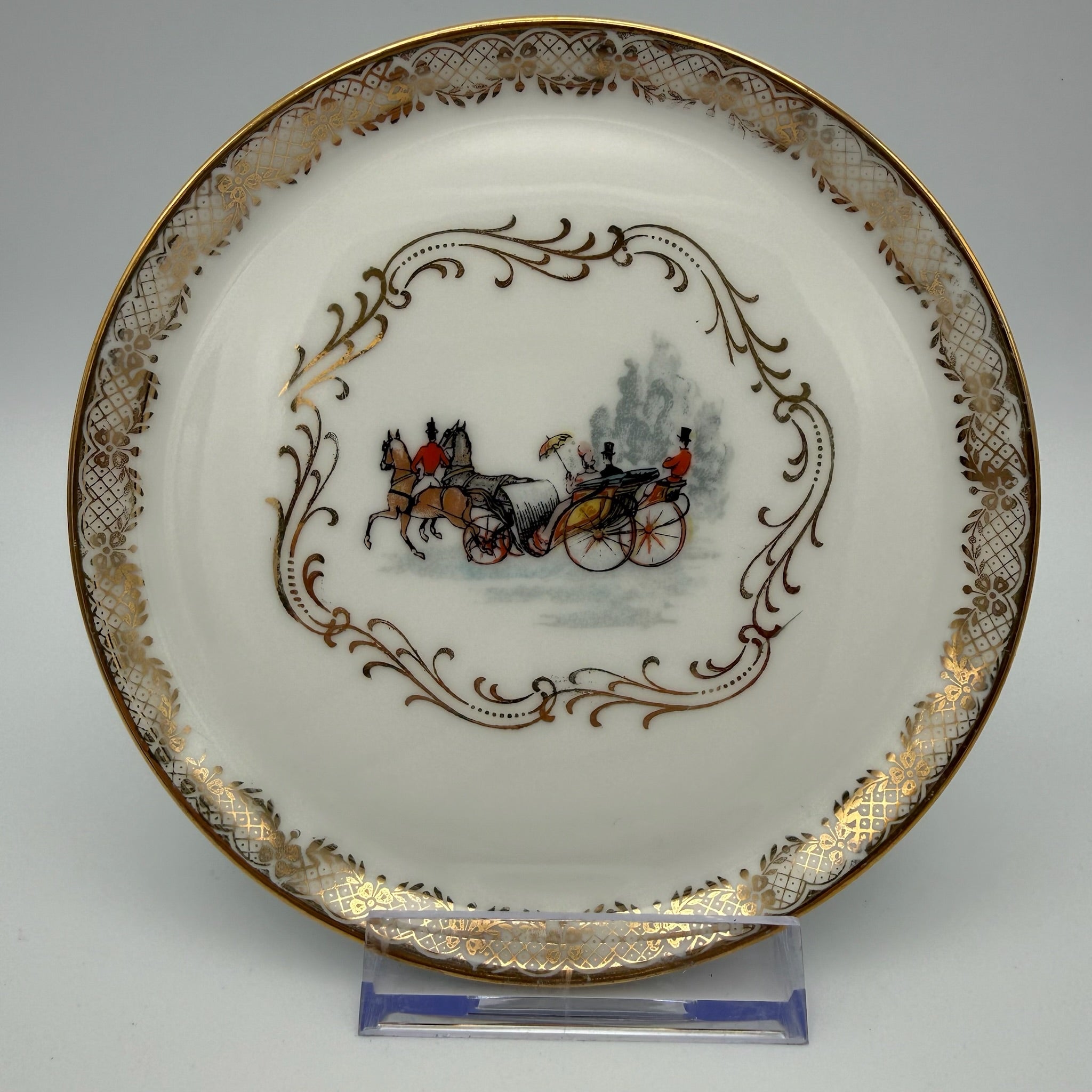 Antiker Limoges Teller I A. Lanternier I Handbemalt I Golddekor I Frankreich I Um 1900 Limoges