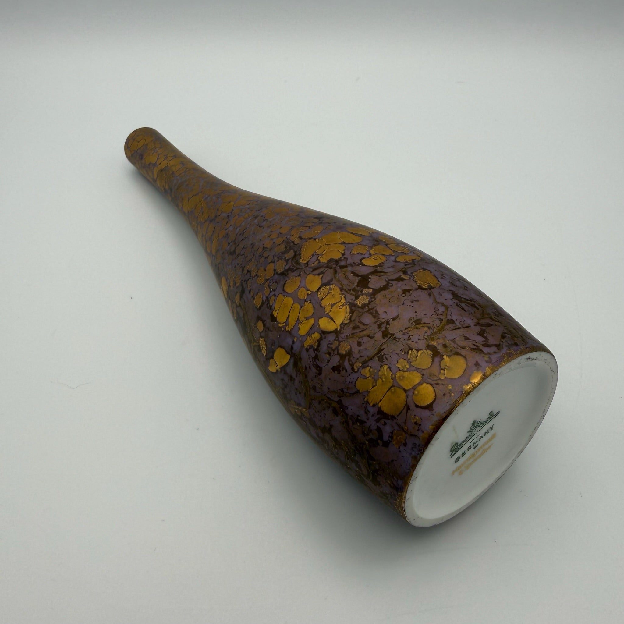 Rosenthal Prunkvase „Goldfeuer“ I Flieder I Handbemalt Hans Dresler I Vintage 70er/80er I Rarität Rosenthal