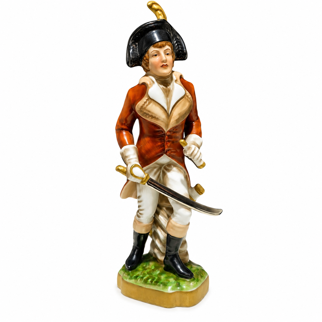 Ernst Bohne & Söhne Rudolstadt zugeschrieben I Napoleon Offizier I Porzellanfigur 27,5 cm Showroom Ansbach