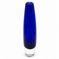 Sven Palmqvist für Orrefors Kunstglas Vase I Kobaltblau Sommerso Keulenvase Schweden 1950er I Skandinavisches Design 21,5 cm Orrefors