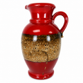 XL Scheurich Fat Lava Bodenvase 601-49 I West Germany I 49 cm I Keramikvase Rot Braun Scheurich