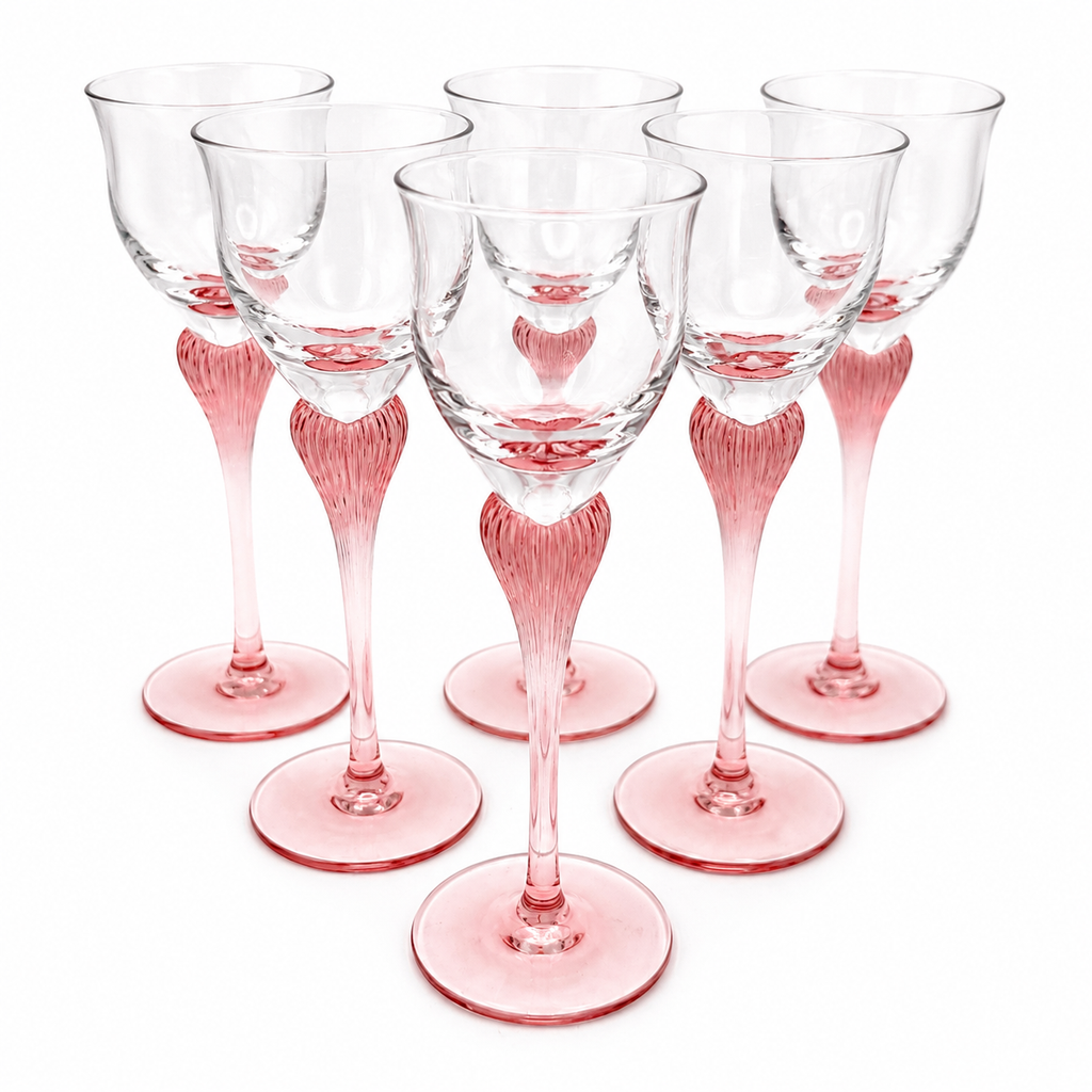 6er Set Spiegelau Klingenbrunn Likörgläser I Serie Antigone (Junge Linie) I Phantasie Pink I Vintage 15,5 cm Spiegelau