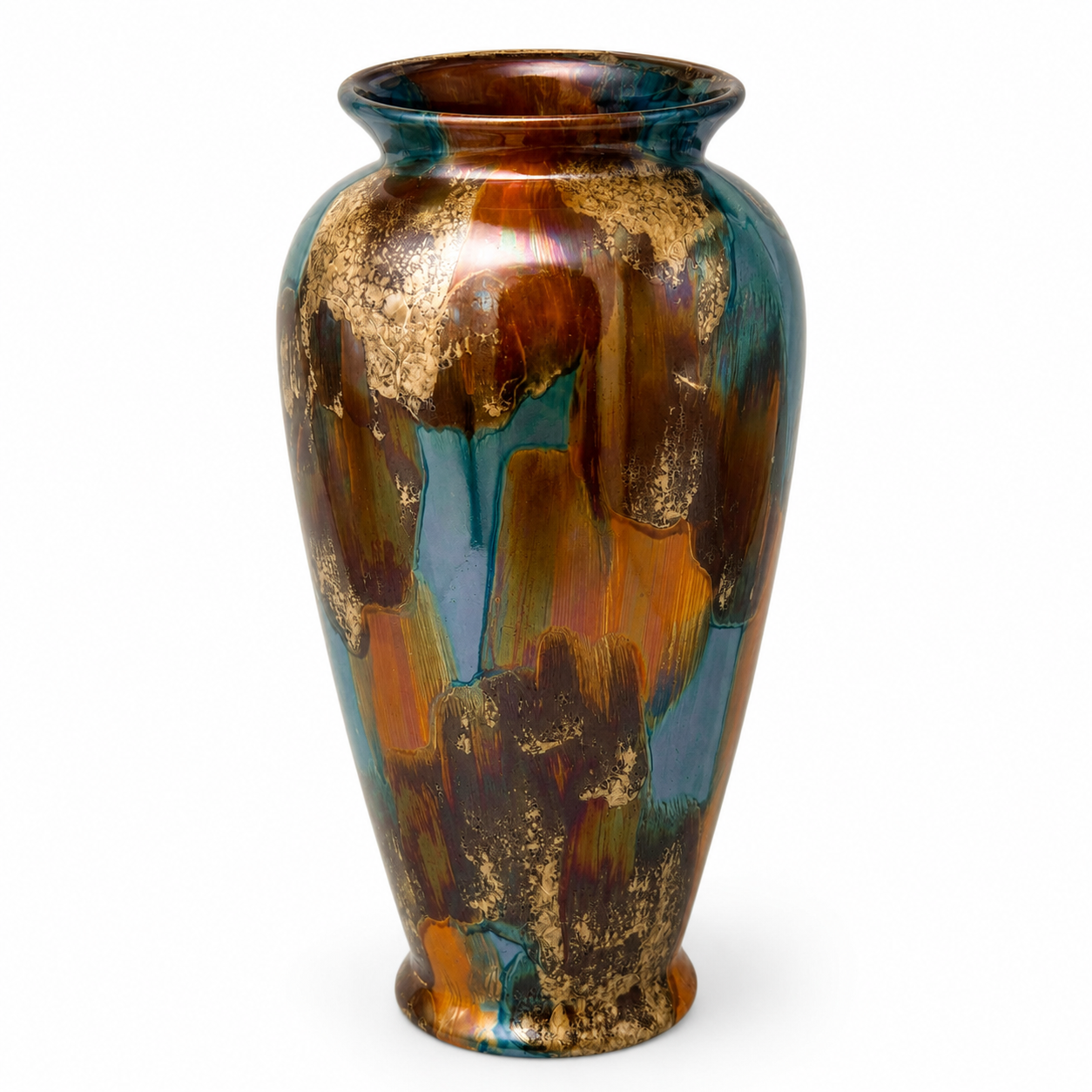 Scheurich Fat Lava Prunkvase 236-26 I Iridisierend Metallic I Space Age 1970er I West Germany Keramik I 26 cm Scheurich