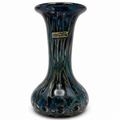 Eisch Studioglas Vase I Signiert & Etikett I Iridisierend Poesie in Glas 70er 80er I Handarbeit 22,3 cm Glashütte Eisch