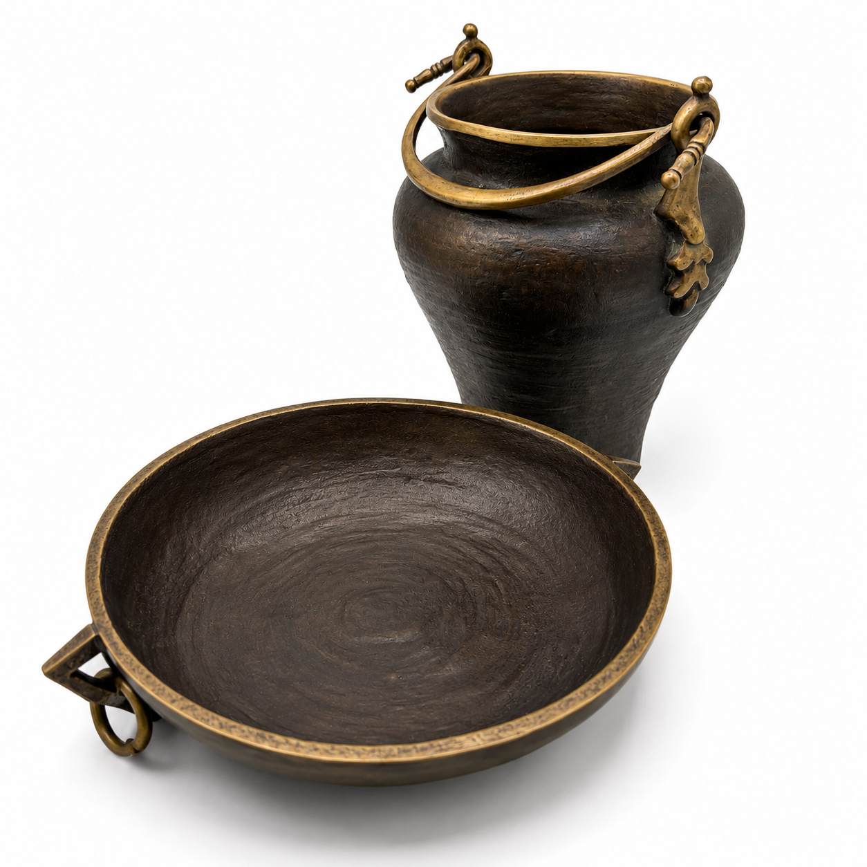 Antikes Bronze Prunk Set I Schale & Henkelkrug I Historismus um 1900 I Griechisch Römischer Stil I 5kg Massiv Showroom Ansbach