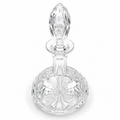 Schwere Vintage Glas Karaffe mit Kugelverschluss Flache Form Eisboden 25cm 1088g Showroom Ansbach