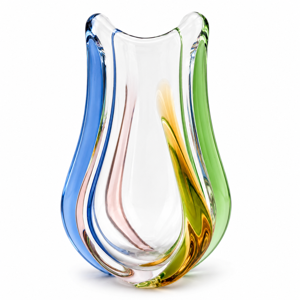 Sklo Union Rhapsody Glas Vase František Zemek Tschechoslowakei 60er Vintage 1143g Sklo Union