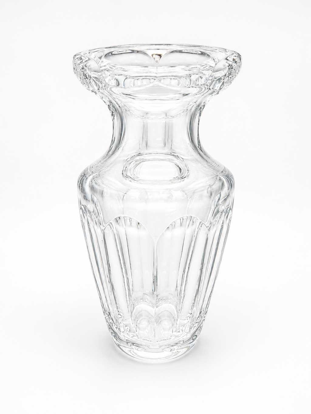 Kristallglas Vase | Linsenschliff | Handgeschliffen | 16,5cm | 700g Nicht markiert