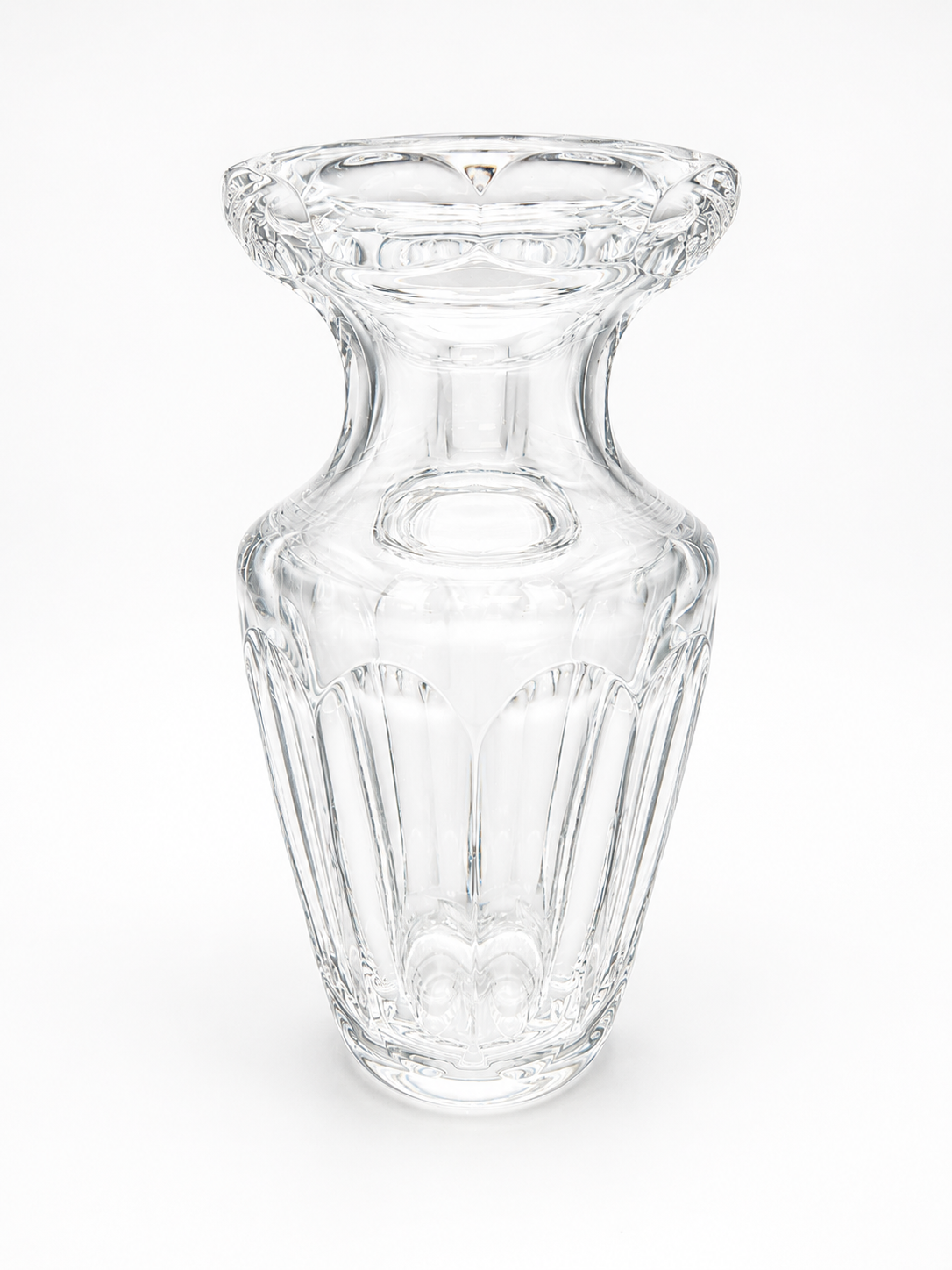 Kristallglas Vase | Linsenschliff | Handgeschliffen | 16,5cm | 700g Nicht markiert