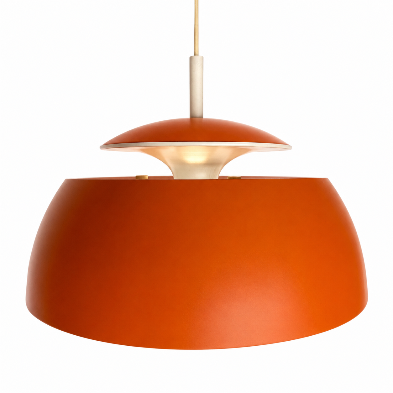 Temde I Ufo-Kaskaden-Lampe I Space Age I Pendelleuchte I Orange Weiß I Temde