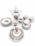 Winterling Röslau Porzellan Service HEIDEROSE | 21 Teile | Kaffeeservice Vintage Winterling