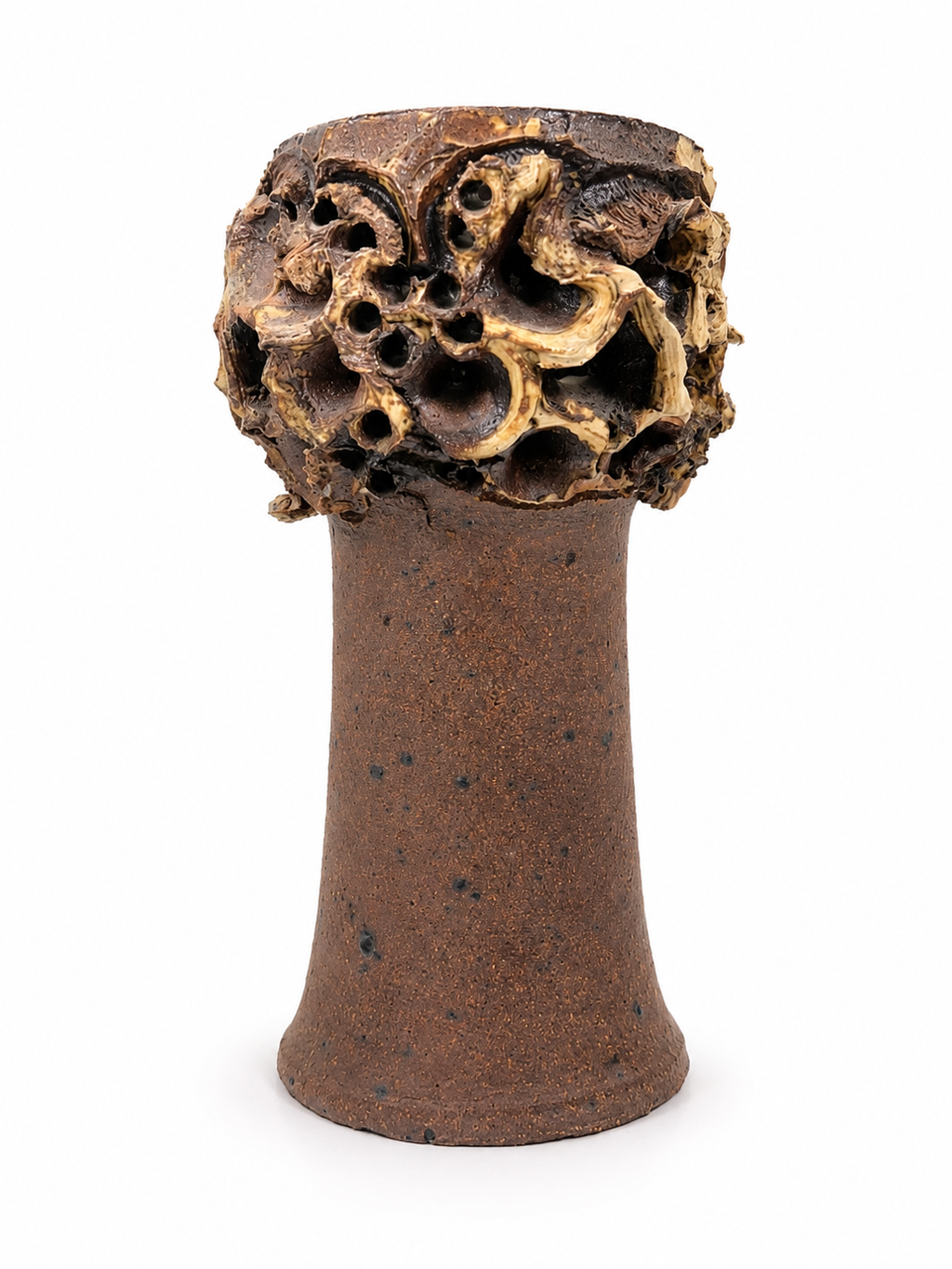 Bodil Marie Nielsen Denmark Brutalist Studio Vase | Ceramic Pottery 60s 70s RAR Bodil Marie Nielsen