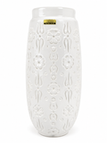 Scheurich Bodenvase 265-42 | Weißes Blüten Relief | 43cm | West German Pottery Scheurich