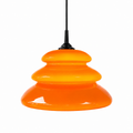 Peill & Putzler Space Age Hängelampe Orange | Mushroom Glas | Vintage 70er Peill & Putzler