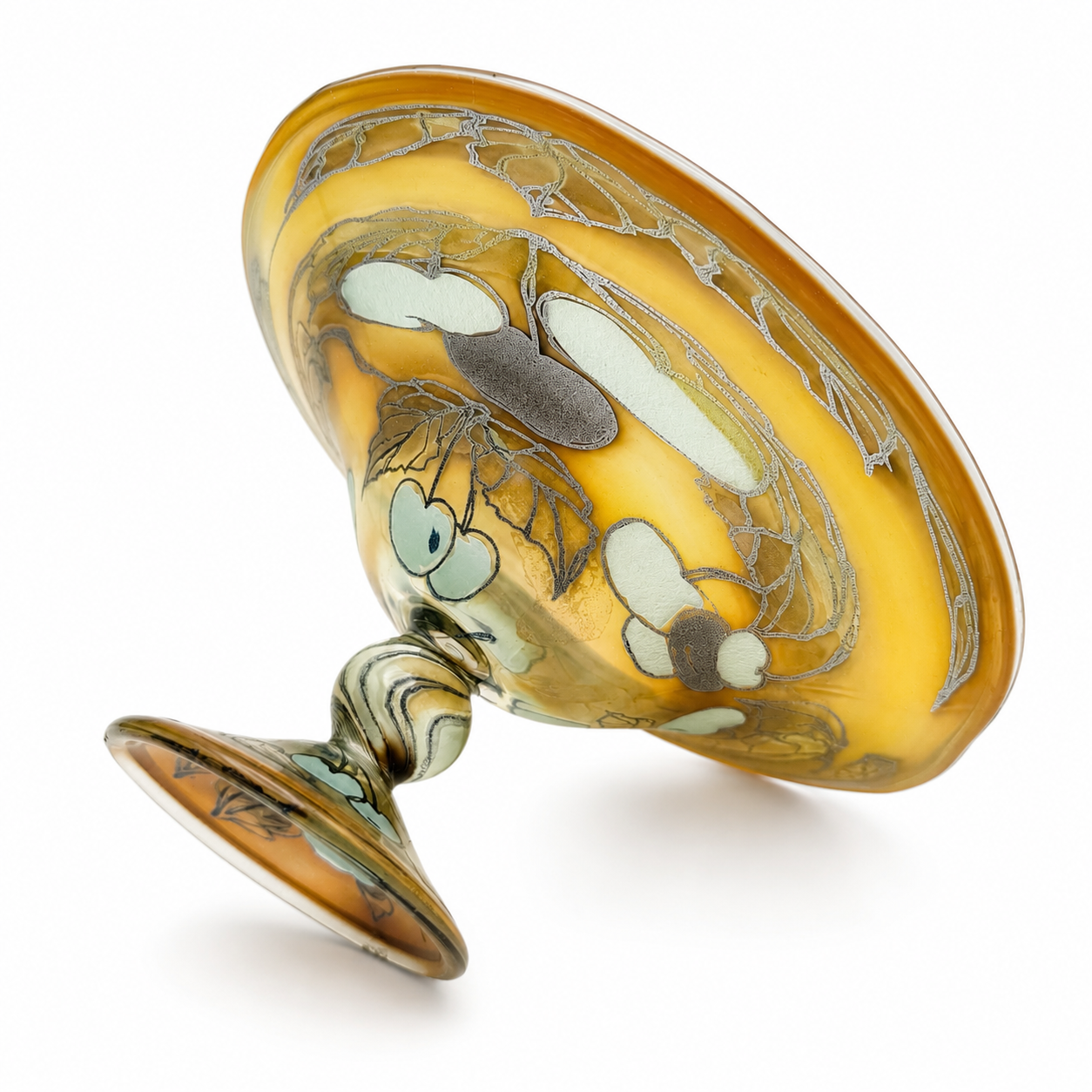 Vera Walther Studioglas Schale | Signiert | Irisierend | Filigran | 24cm | TOP Vera Walther
