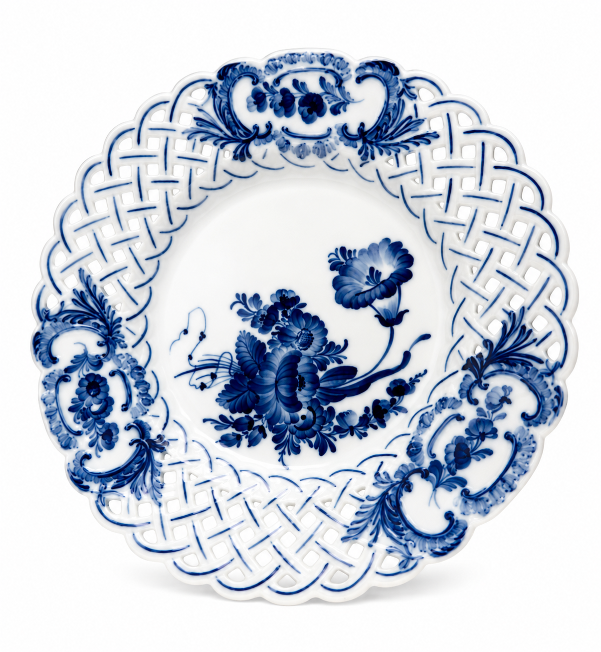 Royal Copenhagen Blaue Blume Vollspitze | Durchbruchteller | Modell 10/1637 Royal Copenhagen