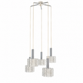 Doria Kaskadenlampe 5-flammig | Glass Tubes | Vintage 60s 70s | Ersatzglas Doria Leuchten