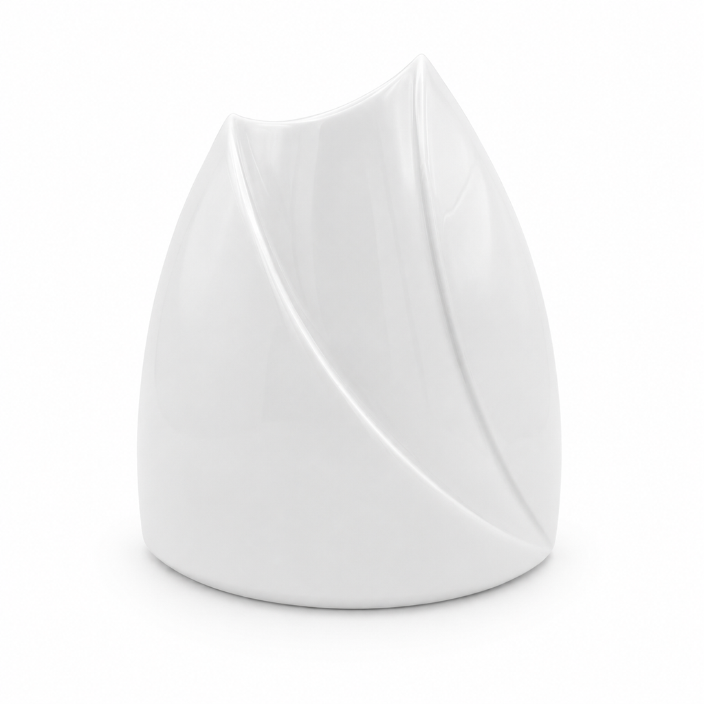 Hutschenreuther Design Vase | Weiß Porzellan | Asymmetrisch Modern | 18cm Hutschenreuther
