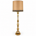 Prachtvolle Florentiner Stehlampe 4-flammig Vergoldetes Holz Italien 60er 174cm Markenlos