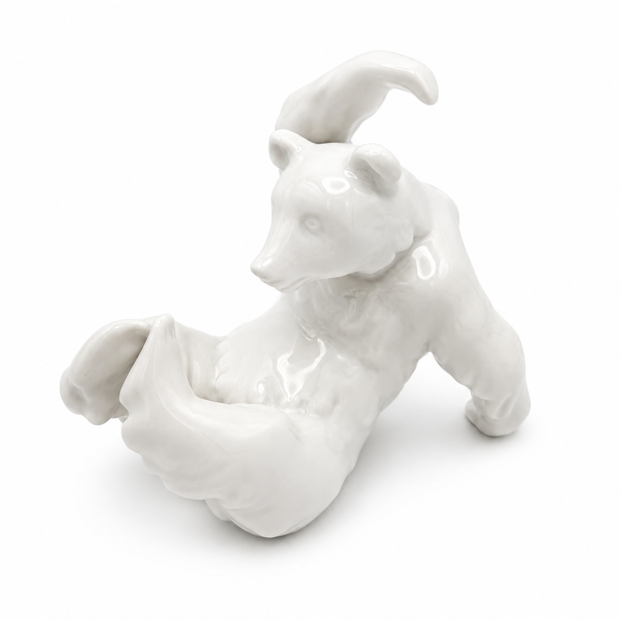 KPM Berlin Porzellan Figur Bär Eisbär Heinrich E. Weisser 1. Wahl Weiß 10cm KPM