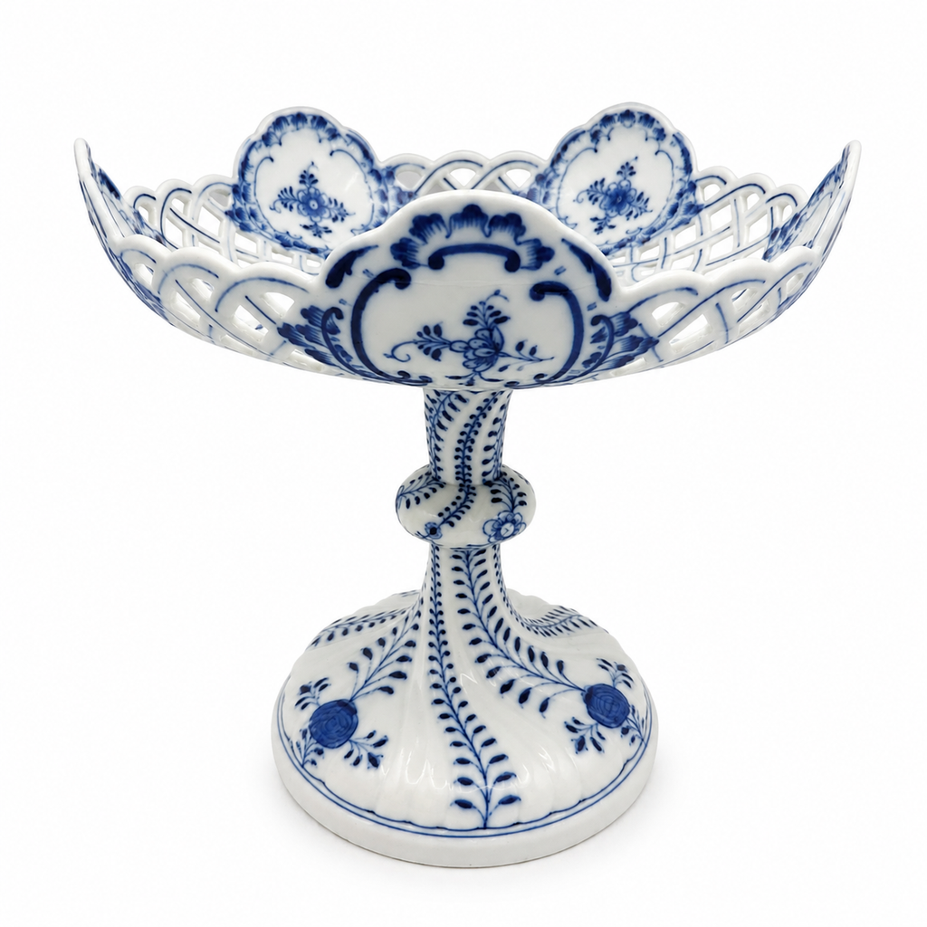 Antike Meissen Prunkschale | Zwiebelmuster | 1. Wahl | Knauf-Schwerter 1850-1910 Meissen