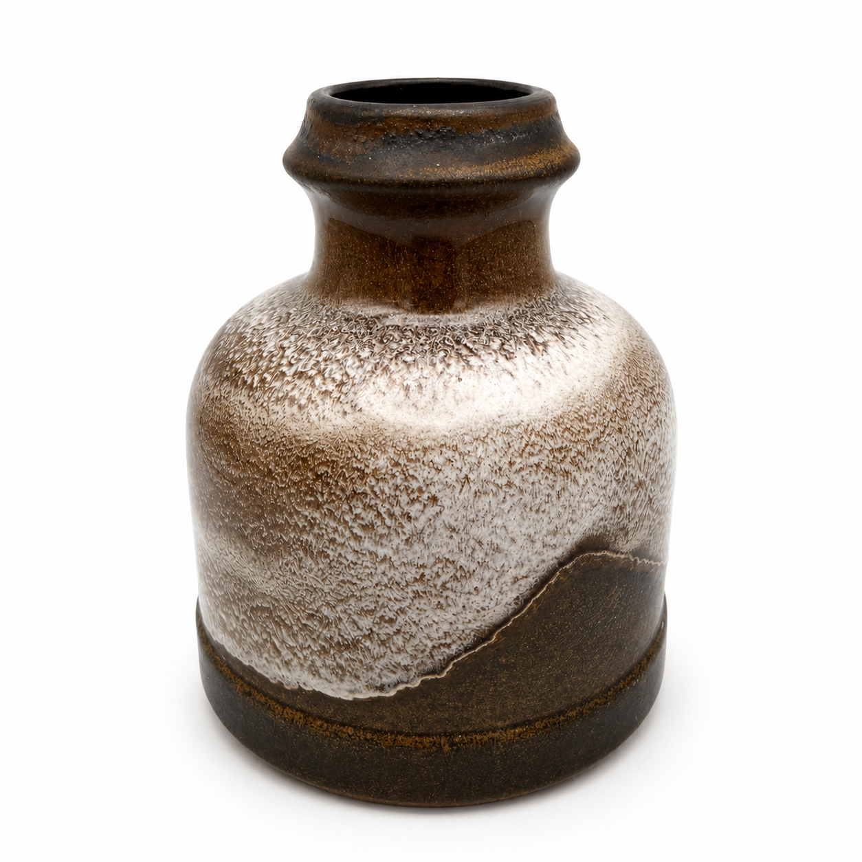 Vintage Keramikvase I Krugform I Handarbeit I Ritzdekor I Signiert I 13 cm Nicht markiert