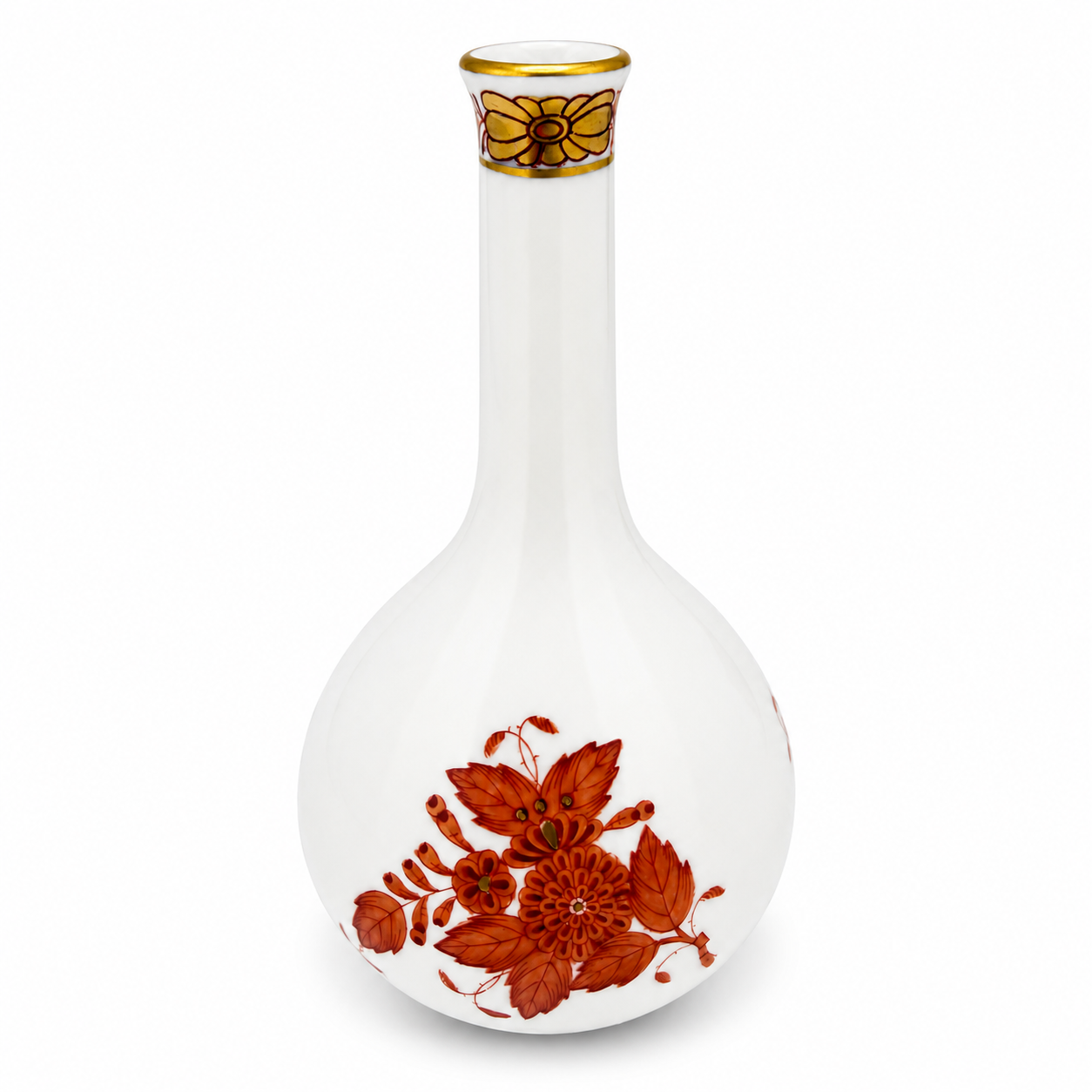 Herend Hungary Apponyi Orange AOG Miniaturvase 7105 handbemalt Porzellan 12,6 cm Showroom Ansbach