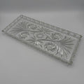 Vintage Walther Glas Kuchenplatte Rechteckig Eisglas Mattiert Servierplatte 34cm Walther Glas