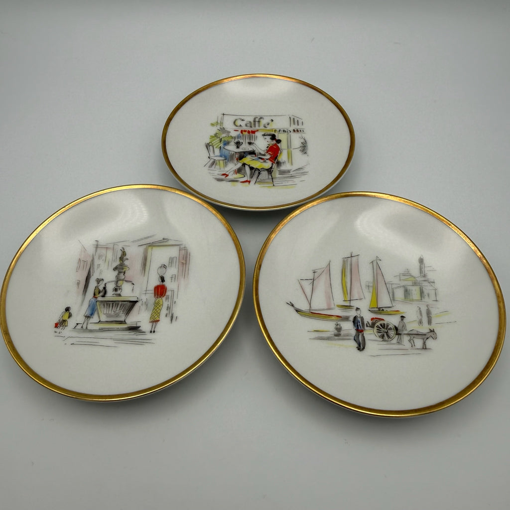 3x Älteste Volkstedt Konfekttellerchen Alt-Volkstedt Hutschenreuther weiß 10cm Showroom Ansbach