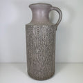 XL Carstens Tönnieshof Bodenvase 45 cm I Modell 7652-45 I Brutalismus Relief Vase Beige Grau 1970er West German Pottery I Makellos Carstens Tönnieshof