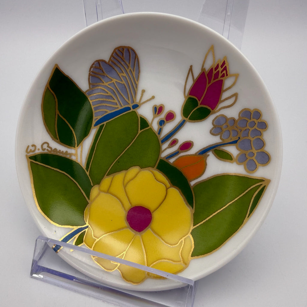 Rosenthal studio-linie Jubiläumsteller 1979/1980 I Design Walter Bauer I Konfektteller Schmetterling Gold I 9,5 cm Rosenthal