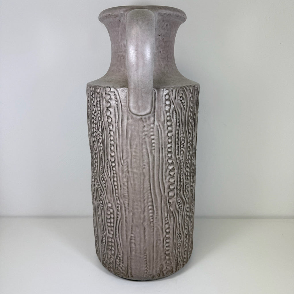 XL Carstens Tönnieshof Bodenvase 45 cm I Modell 7652-45 I Brutalismus Relief Vase Beige Grau 1970er West German Pottery I Makellos Carstens Tönnieshof