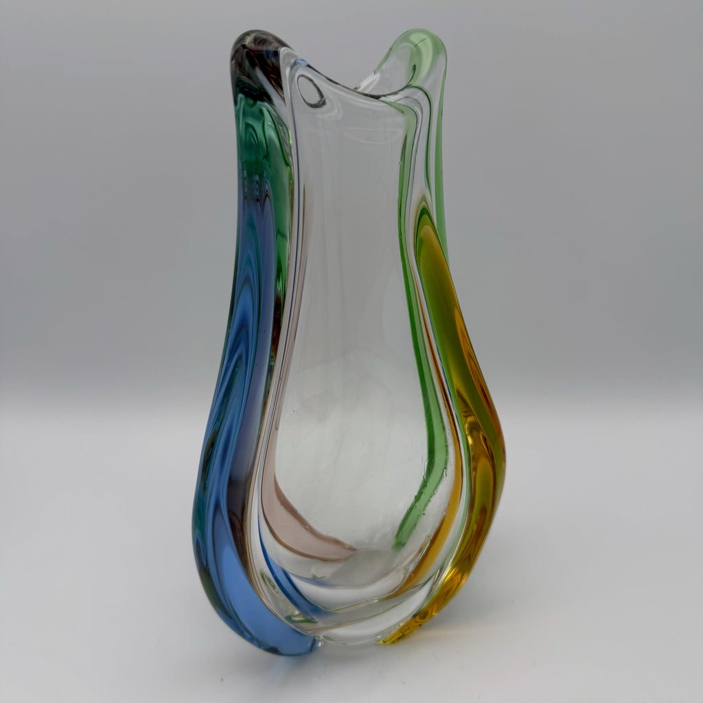 Sklo Union Rhapsody Glas Vase František Zemek Tschechoslowakei 60er Vintage 1143g Sklo Union