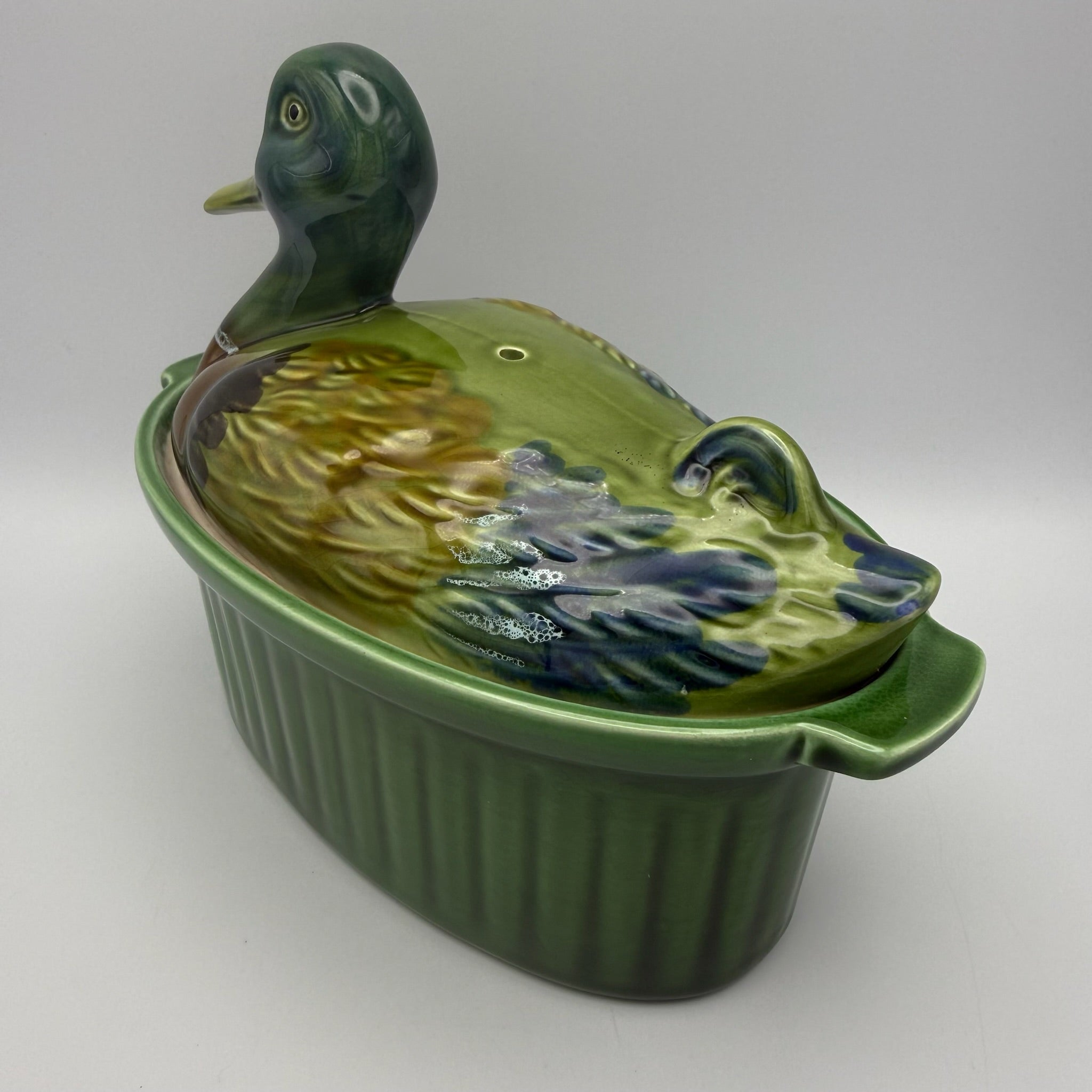 2er Set Frz. Ur-Pastetenformen 1950er I Ente & Fasan Terre a Feu I Unbenutzt Showroom Ansbach