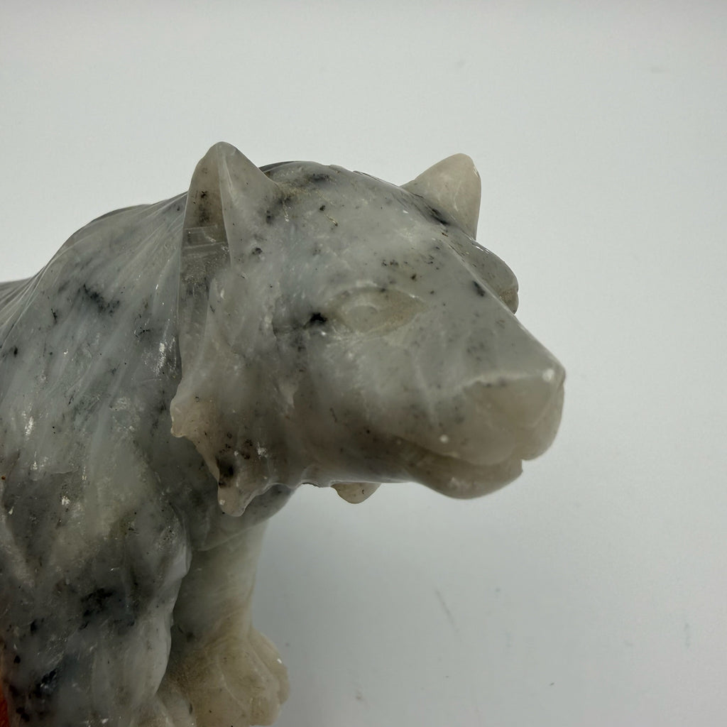 Antike Inuit Speckstein Figur I Bär I Kanada Eskimo Kunst I Handarbeit I 10 cm Showroom Ansbach