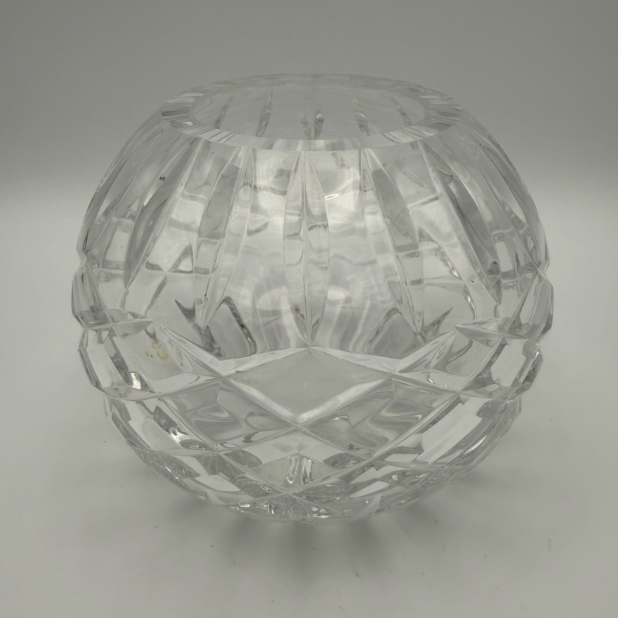 Vintage Kristall Vase I Kugelform I Waffelschliff I Kristallglas I Schwer I 9,5 cm Showroom Ansbach