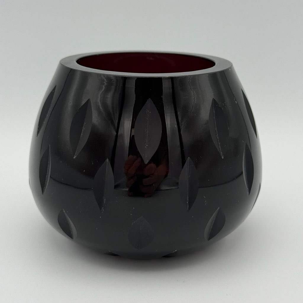Lambert Glas Becher Lila Gemarkt Windlicht Vase Mid Century Schwer 440g Lambert