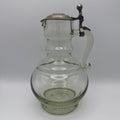 Antikes Waldglas Wein Krug I Zinndeckel I Mundgeblasen Abriss I Historismus um 1900 I 25 cm Showroom Ansbach