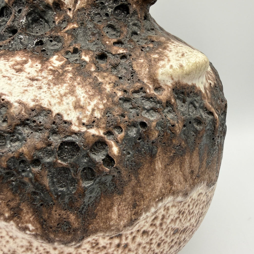 Dümler & Breiden Fat Lava Vase I Modell 123/25 I Henkelvase Brutalist I Beige Braun I 60er 70er I 25 cm Dümler & Breitner