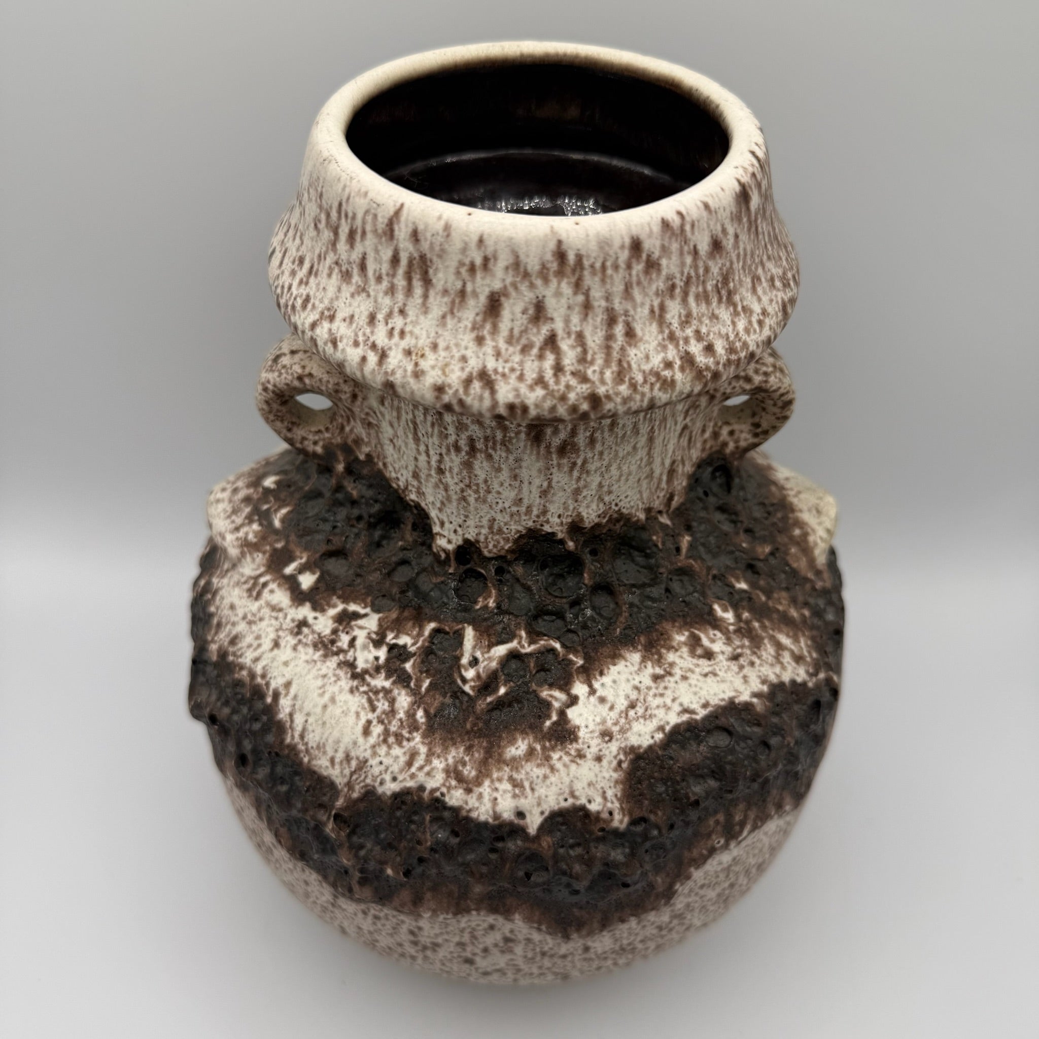 Dümler & Breiden Fat Lava Vase I Modell 123/25 I Henkelvase Brutalist I Beige Braun I 60er 70er I 25 cm Dümler & Breitner