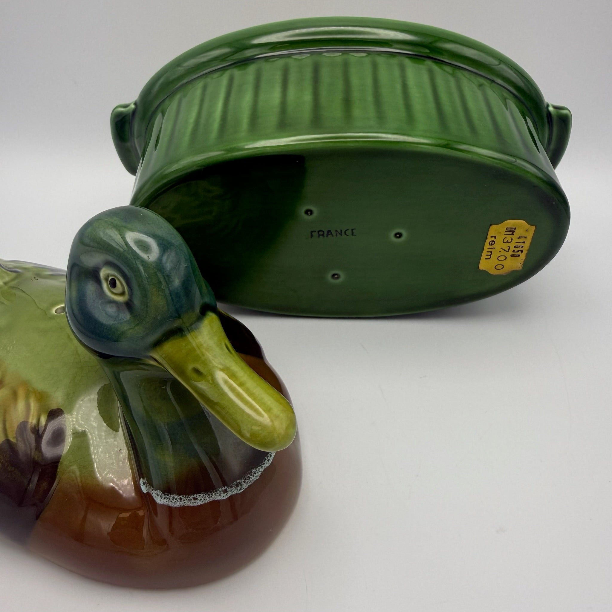 2er Set Frz. Ur-Pastetenformen 1950er I Ente & Fasan Terre a Feu I Unbenutzt Showroom Ansbach