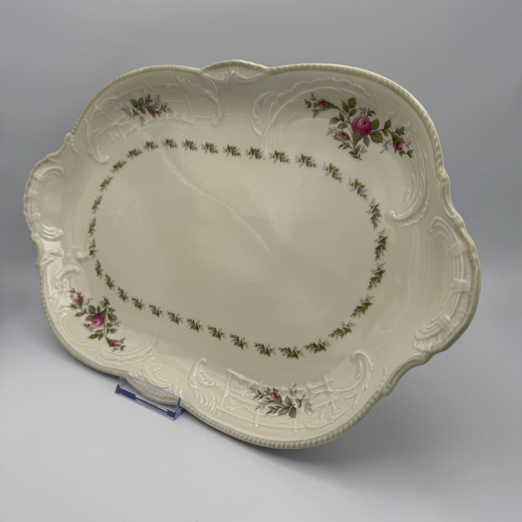 Rosenthal Sanssouci 10 Rosen Servierplatte 39,5 cm I Große Bratenplatte Rokoko Rosenthal