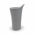 AK Kaiser Porzellan Vase 712 Weiss Relief Flügel Vintage 1970 Op Art AK Kaiser