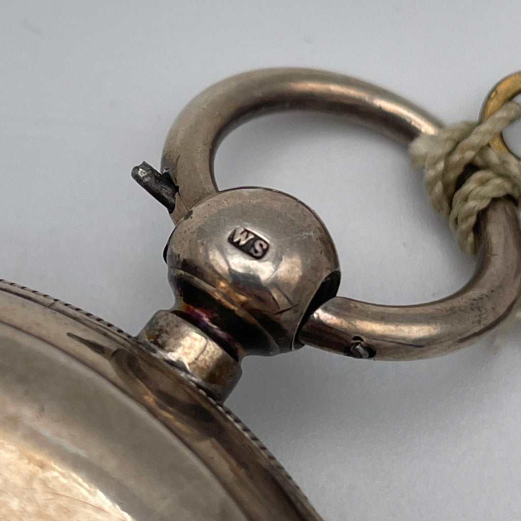 925 Silber Taschenuhr Centre Seconds Chronograph Chester 1893 England Schlüssel Showroom Ansbach