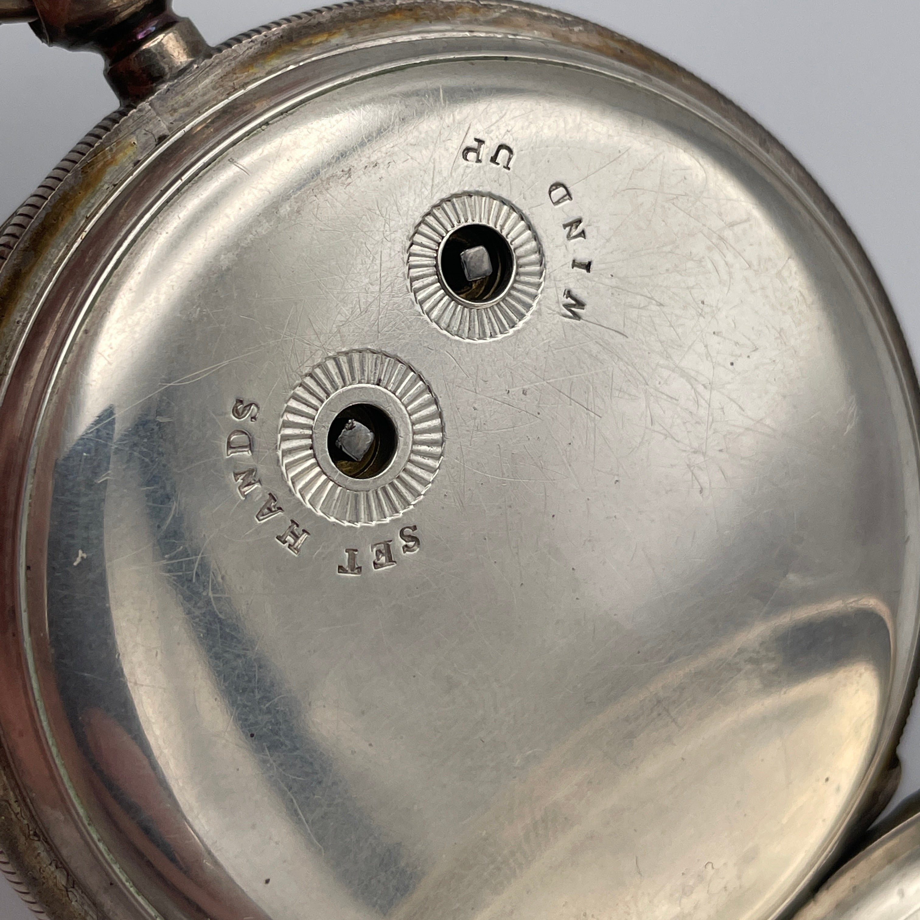 925 Silber Taschenuhr Centre Seconds Chronograph Chester 1893 England Schlüssel Showroom Ansbach