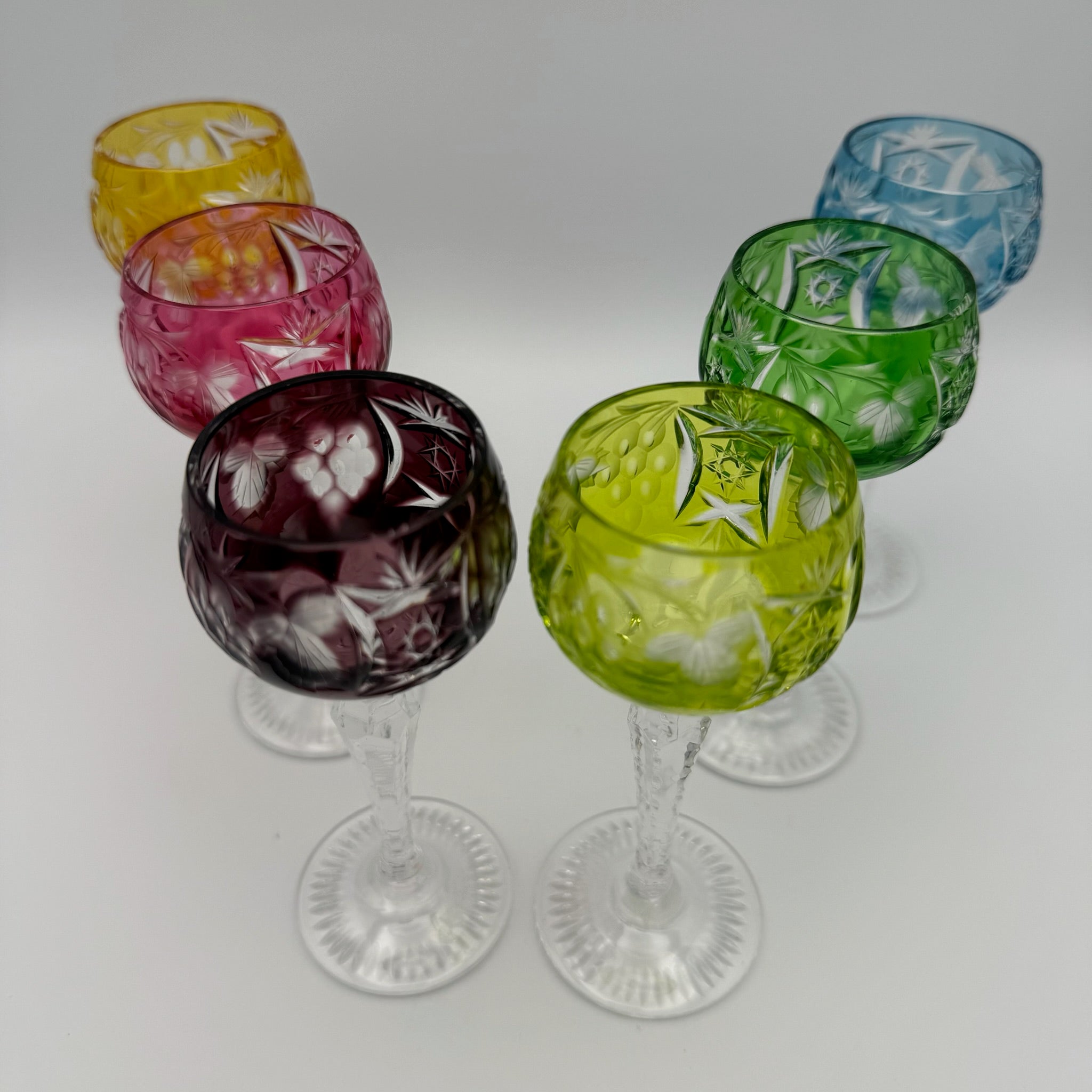 Nachtmann Likörgläser Set I 6-teilig I Dekor Traube I Überfangglas I Bunt I 11,4 cm Showroom Ansbach
